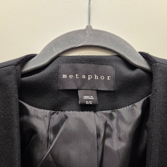 Metaphor Black Blazer with side zip pockets, Size Small - Picture 3 of 5